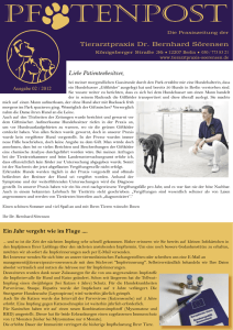 Pfotenpost Ausgabe 02 12 Web - tierarztpraxis dr. sörensen, berlin