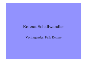 Referat Schallwandler