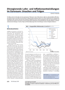 Divergierende Lohn- und Inflationsentwicklungen im Euroraum