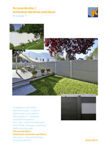 Terrassenbretter / Sichtschutz-Elemente und Zäune