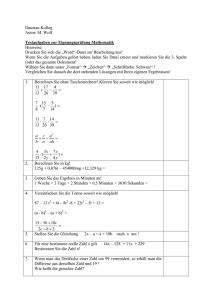 Testaufgaben für Mathematik - Ilmenau