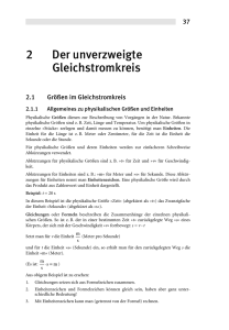 2 Der unverzweigte Gleichstromkreis