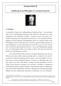 Kompetenzblatt 30 Einführung in die Philosophie (V): Friedrich