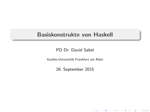 Basiskonstrukte von Haskell - Goethe