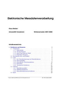 Elektronische Messdatenverarbeitung