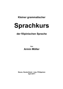 Kleiner grammatischer Sprachkurs der filipinischen Sprache