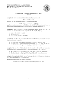 Blatt 5 - Fachrichtung Mathematik