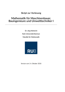 Mathema k für Maschinenbauer, Bauingenieure und Umwel echniker I