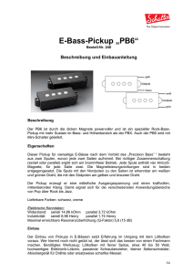 E-Bass-Pickup „PB6“ - Schaller electronic