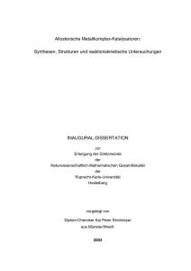 Allosterische Metallkomplex-Katalysatoren: Synthesen, Strukturen