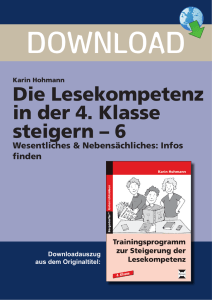 Die Lesekompetenz in der 4. Klasse steigern – 6