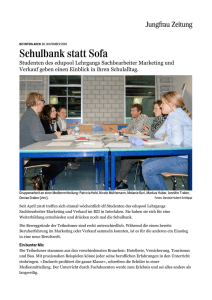 Jungfrau Zeitung - Schulbank statt Sofa