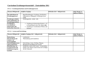 Lehrplan Pädagogik Abitur 2011