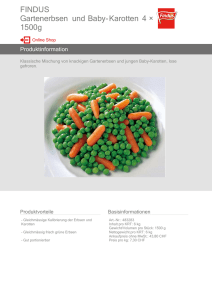 FINDUS Gartenerbsen und Baby-Karotten 4 × 1500g - frisco