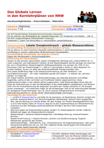 Das Globale Lernen in den Kernlehrplänen von NRW