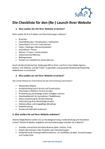Die Checkliste für den (Re-) Launch Ihrer Website