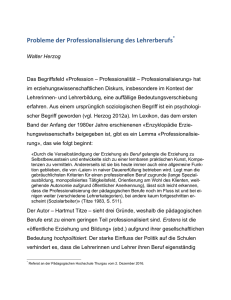 PHTH 2016 Referat IVa - Prof. Dr. Walter Herzog