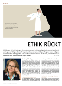 ethik rückt ins zentru