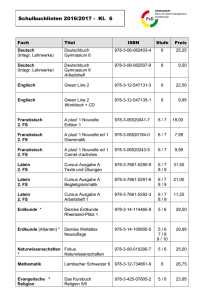 Schulbuchliste Klasse 6 Schuljahr 2016/17 - joomla.gym