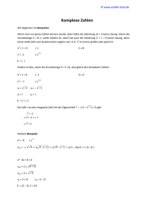 Komplexe Zahlen - mathe