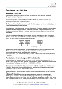 Grundlagen zum CAN Bus