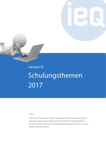 Schulungsthemen 2017 - ieQ