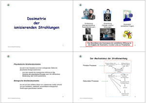 Dosimetrie der ionisierenden Strahlungen