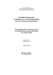 Schriftliche Hausarbeit im Rahmen zur ersten Staatsprüfung für das