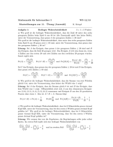 Mathematik für Informatiker I WS 12/13 Musterlösungen zur 11