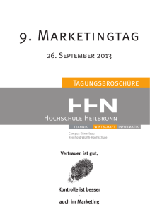 9. Marketingtag - Hochschule Heilbronn