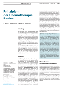 Prinzipien der Chemotherapie: $$ Grundlagen