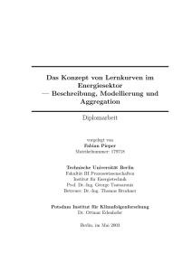 Das Konzept von Lernkurven im Energiesektor