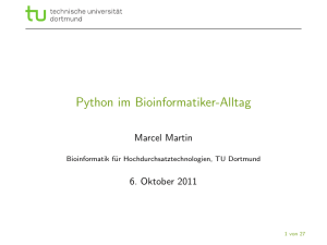 Python im Bioinformatiker-Alltag