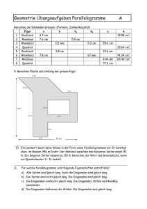 Geometrie Übungsaufgaben Parallelogramme A