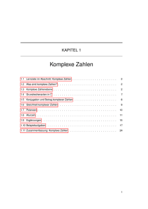 Komplexe Zahlen