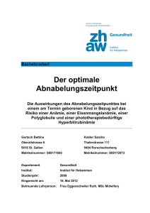 Der optimale Abnabelungszeitpunkt