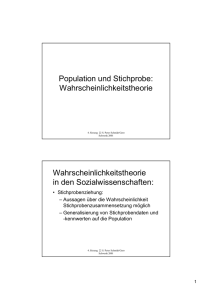 Population und Stichprobe: Wahrscheinlichkeitstheorie