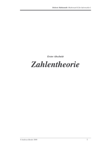 Zahlentheorie - harder-info