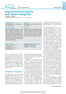 Magnetresonanztomografie beim akuten Schlaganfall