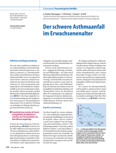 Der schwere Asthmaanfall im Erwachsenenalter