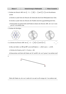 Klasse 5 Intensivierung in Mathematik Ebene Geometrie 1. Zeichne