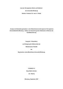 Analyse der Behandlungssituation in der Rektumkarzinomchirurgie