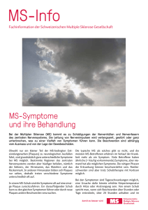 MS-Info - Schweizerische Multiple Sklerose Gesellschaft