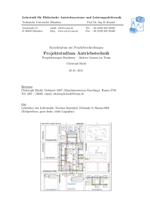 Projektstudium Antriebstechnik