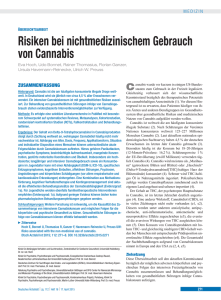 Risiken bei nichtmedizinischem Gebrauch von Cannabis