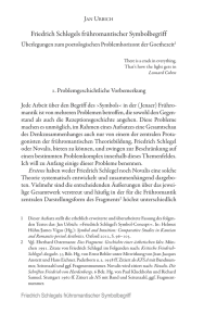 Friedrich Schlegels frühromantischer Symbolbegriff : Überlegungen