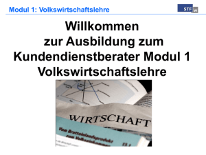 Modul 1: Volkswirtschaftslehre