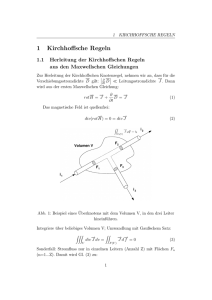 1 Kirchhoffsche Regeln