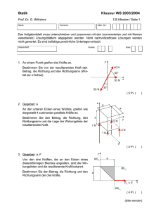 Statik Klausur WS 2003/2004