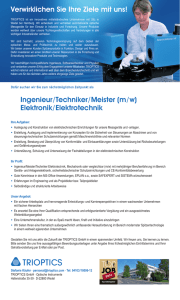 Ingenieur/Techniker/Meister (m/w) Elektronik